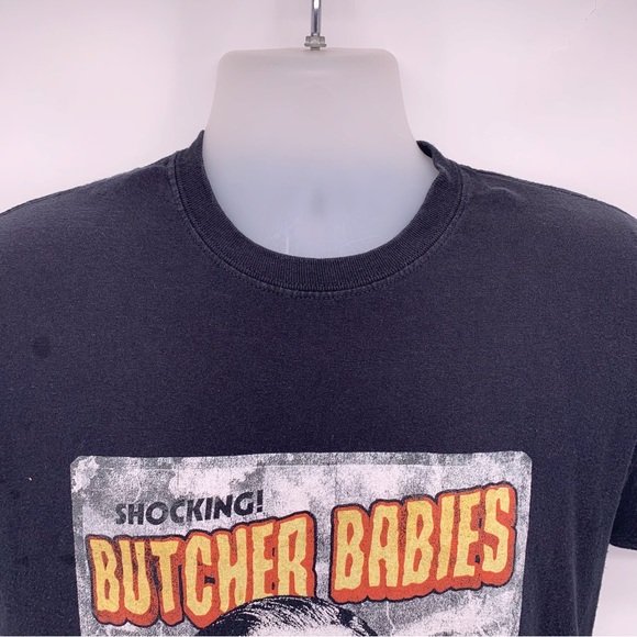 Butcher Babies Black and White Graphic Band T-Shirt Size M - Picture 2 of 10